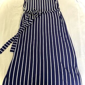 C&C California Navy and White Maxi Dress